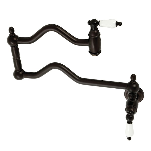 KS2105PL Heritage Wall Mount Pot Filler, Oil Rubbed Bronze